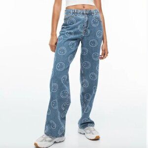 Smiley x H&M Wide High Waist Denim Jeans